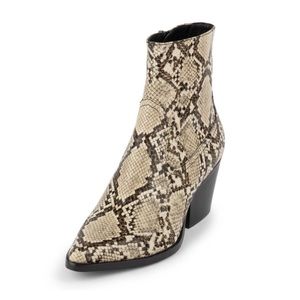 Jeffrey Campbell Kelam-2 Beige Snake Print Boots